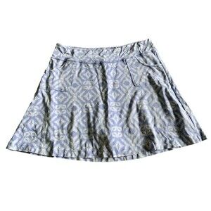 Fresh Produce Dalia Blue Geometric Pull On Pocket Skirt Skort Women’s  Size 16